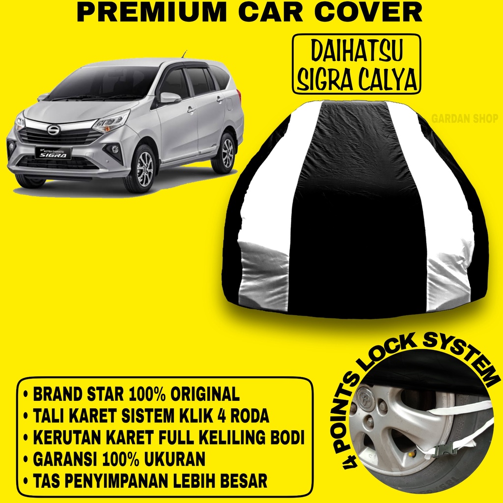 Body Cover DAIHATSU SIGRA CALYA Sarung Strip SILVER Penutup Pelindung Bodi Mobil Daihatsu Sigra Calya PREMIUM