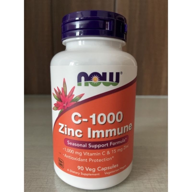 Now Foods C-1000 Zinc Immune, C+Zinc, 90 veg caps