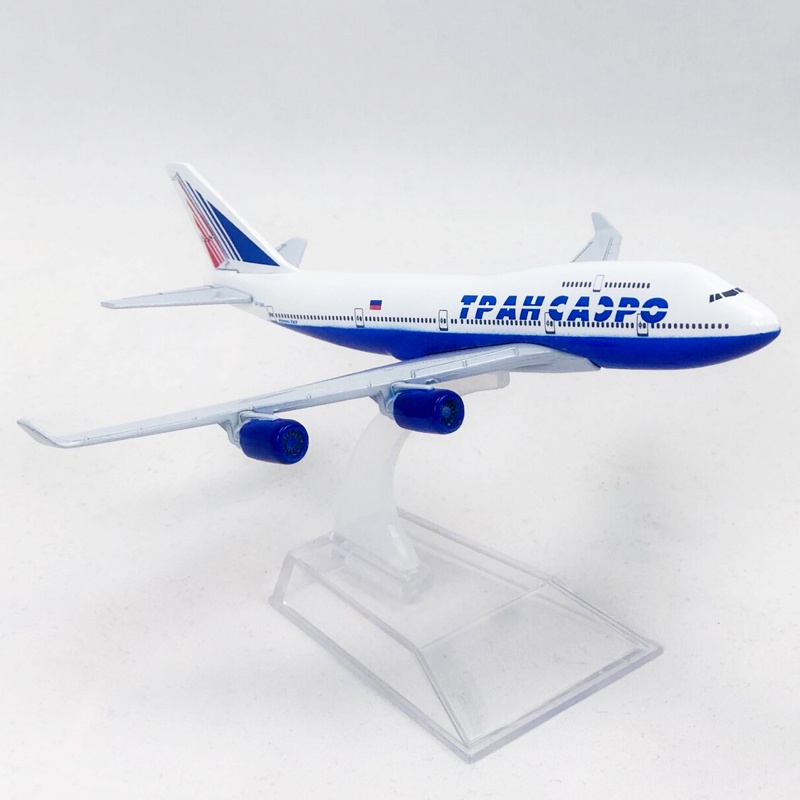 Pesawat Antar Benua Rusia Boeing 747model Pesawat Die-cast Alloy Metal B747 Model Pesawat 16CM