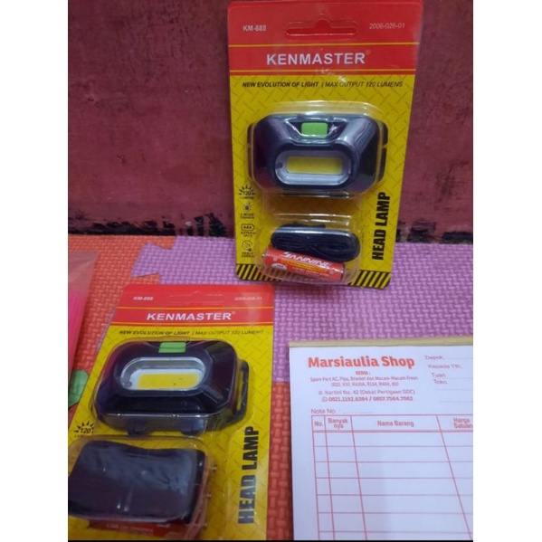 Kenmaster KM-888 KM888 Headlamp 3 Mode Senter Kepala LED