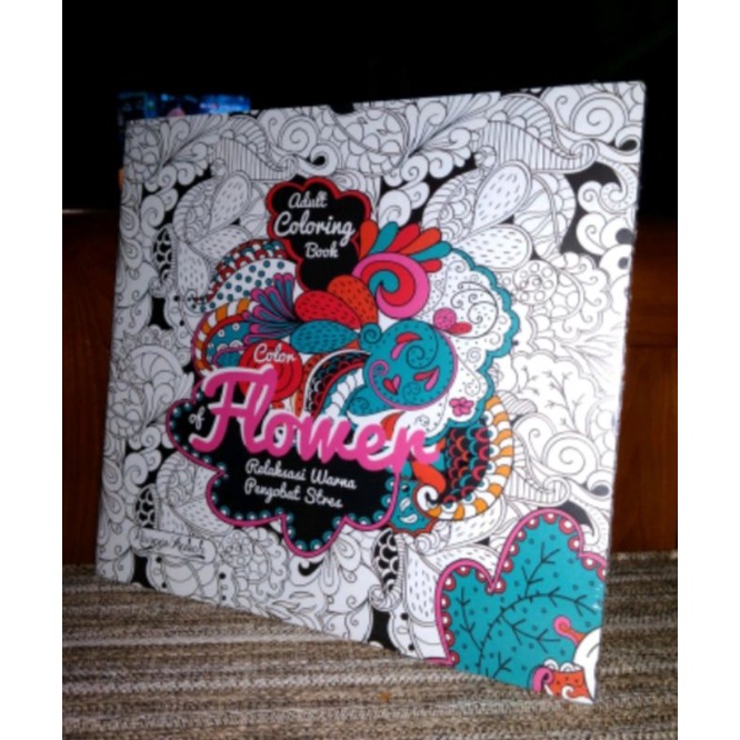

adult coloring book flower