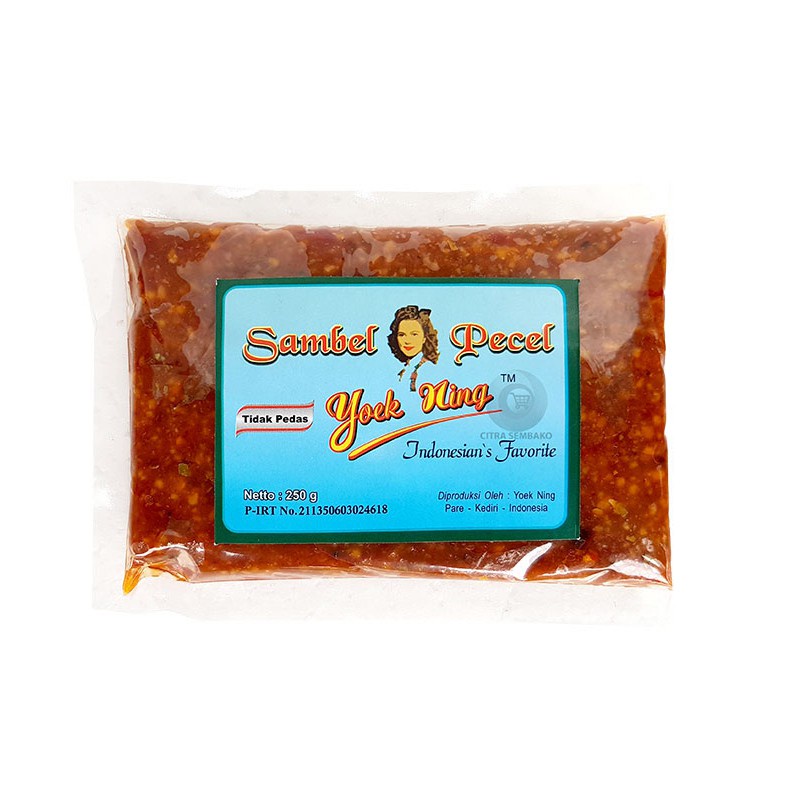 Sambel Pecel &quot;Yoek Ning&quot;  Bumbu Khas Jawa Timur Exp Date Panjang Porsi Banyak  (250gr)