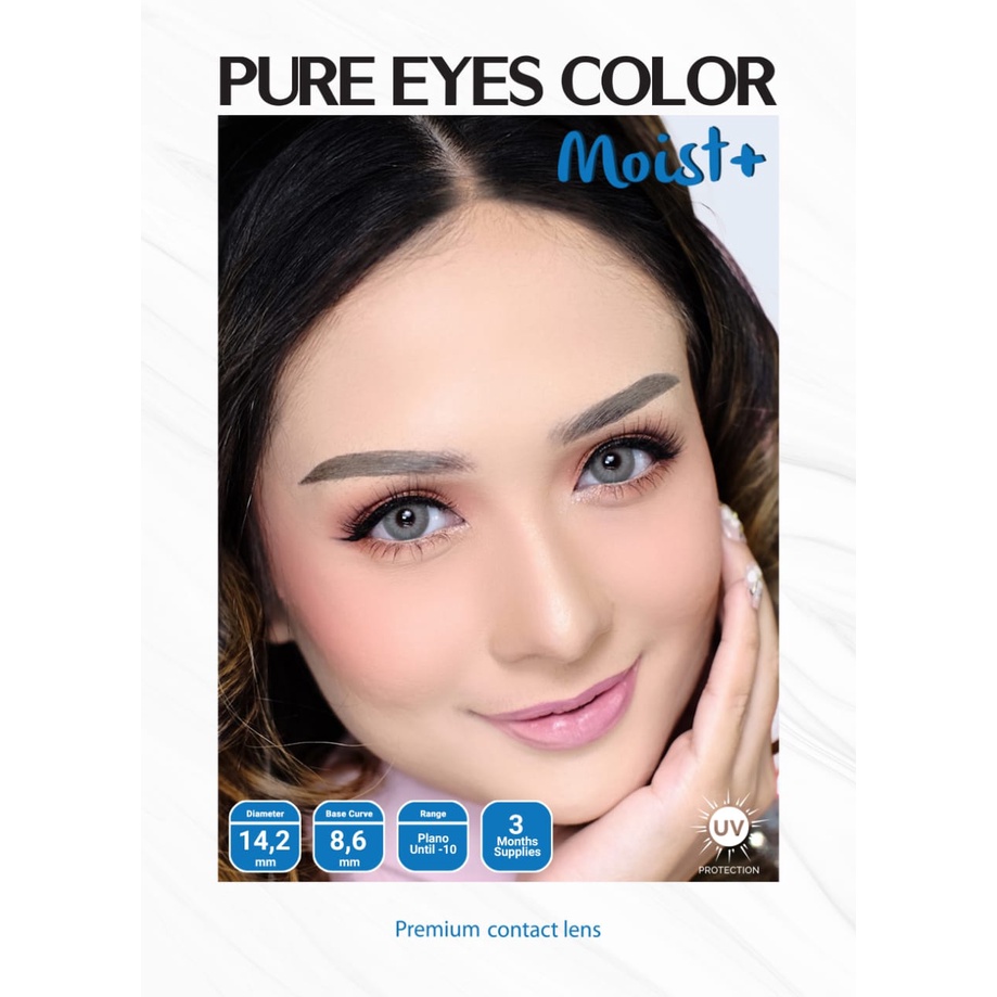 Softlens Warna Pure Eyes Color Moist+ Premium Contact Lens