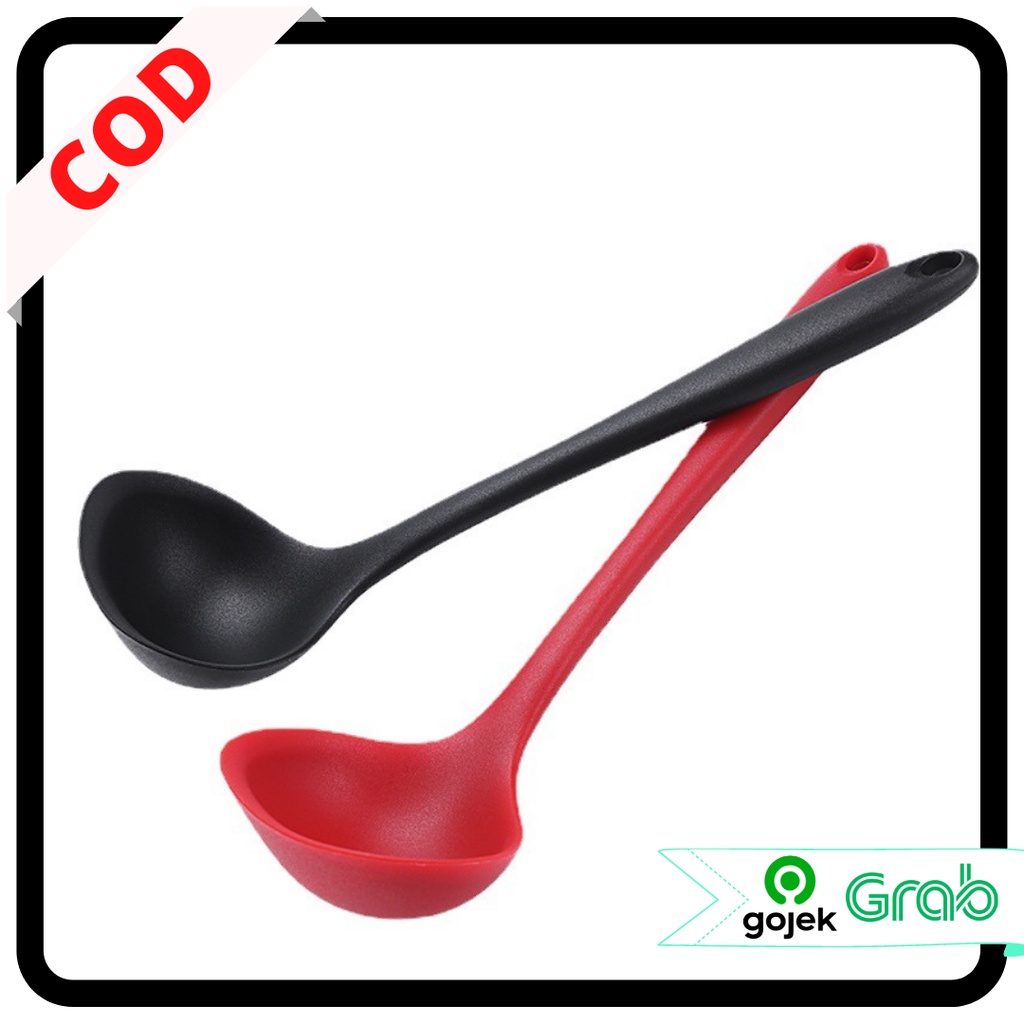 KAISSO - CENTONG KUAH SILIKON/ SILICONE LADLE / SUTIL SILICONE / SENDOK SAYUR SILICON / CENTONG SILIKON SENDOK KUAH SOP SAYUR /  CENTONG MASA SILICONE LADLE SOUP BPA FREE