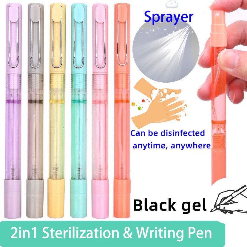 Alco-Pen 4in1 Pena Gel / Spray / Hand Sanitizer / Holder Handphone Portable Bisa Diisi Ulang