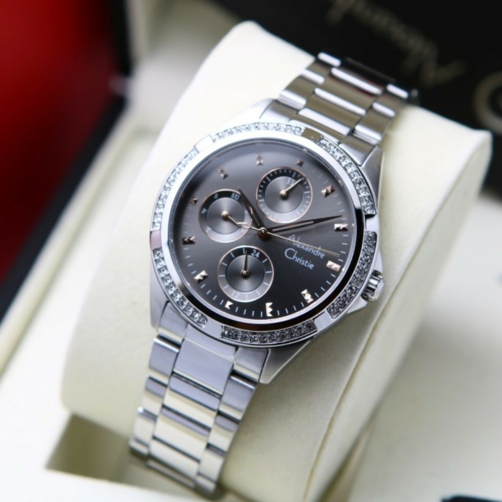 AC alexandre Christie AC 2902 wanita original Stainless steel silver