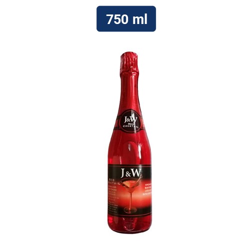 J&W Sparkling Cocktail Red Soft Drink 750 mL