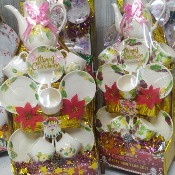 

Christmas - Parcel Teaset Natal Tahun Baru2021 Teapot Bhn Premium Terlaris Hampers