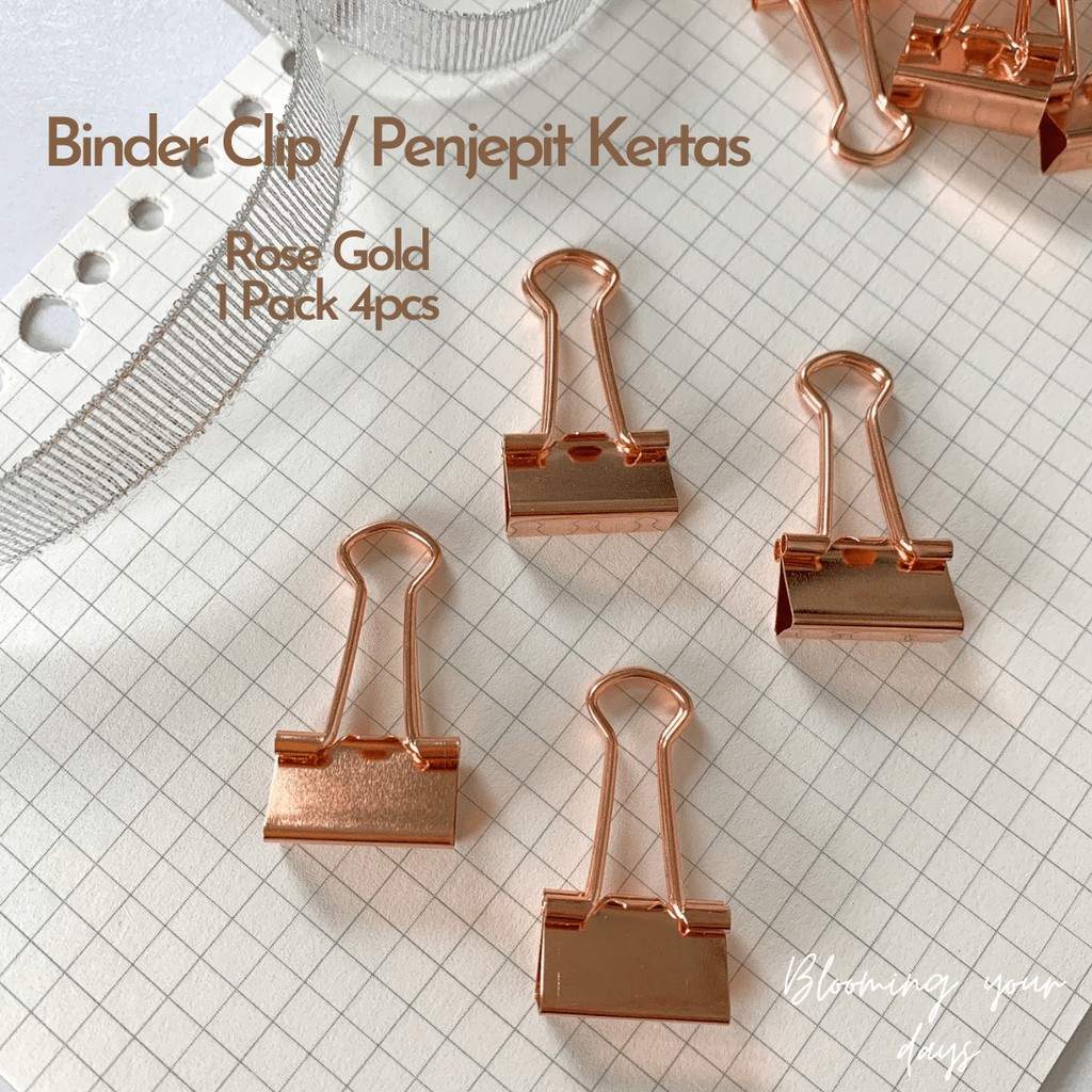 

Klip Penjepit Kertas Binder Klip Rose Gold Vintage
