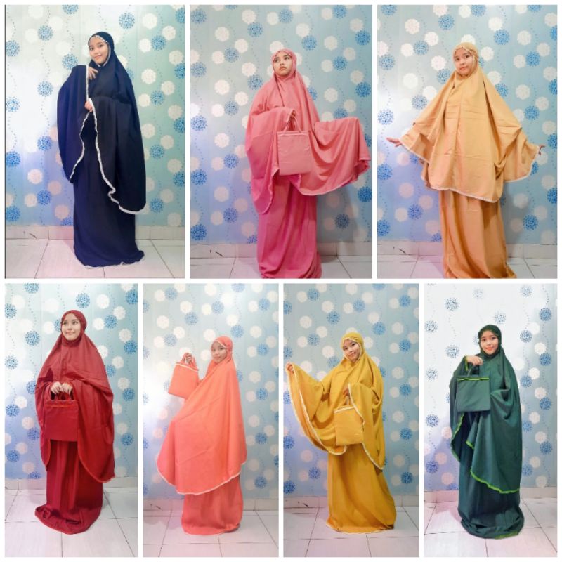 MUKENA SASKIA DEWASA BAHAN KATUN HALUS