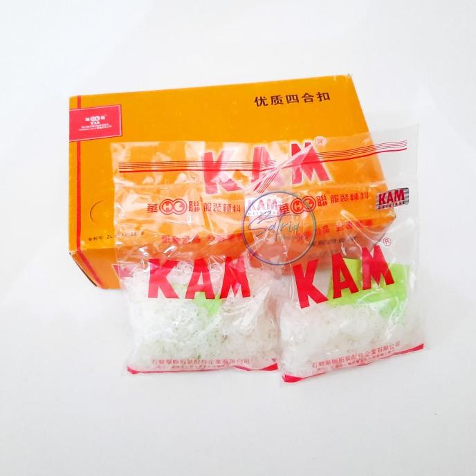 langsung order saja] Kancing Cetet Jepret Snap Button Plastik KAM 7mm Putih Bening 1000 pcs