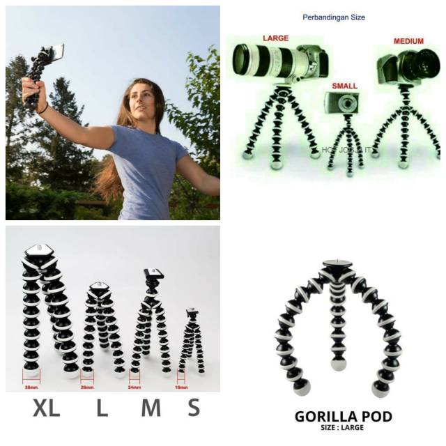 Tripod Gorilla M Tripod Octopus M Phone Holder Medium Tripod Camera DSLR Mini Pod Holder Hp MEDIUM