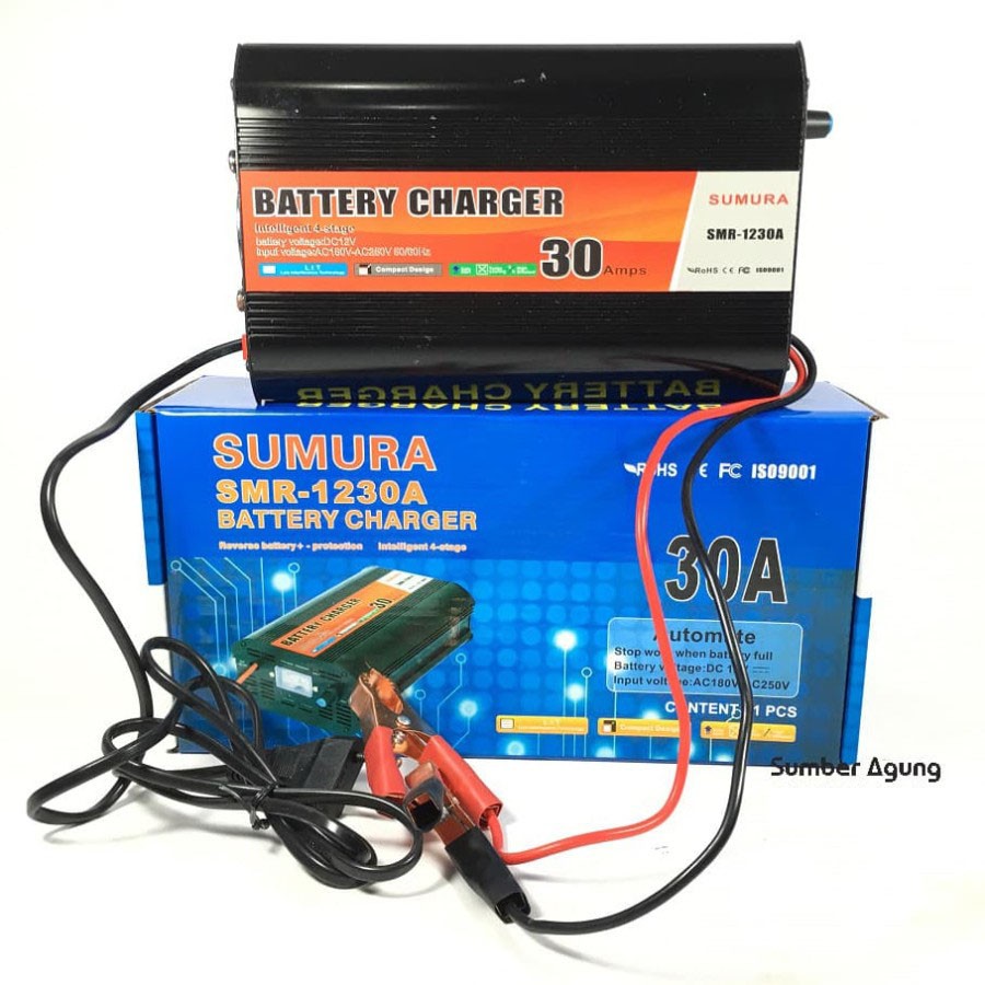 Battery Charger Aki 30A SUMURA SMR1230A Otomatis Mati Saat Penuh Ori