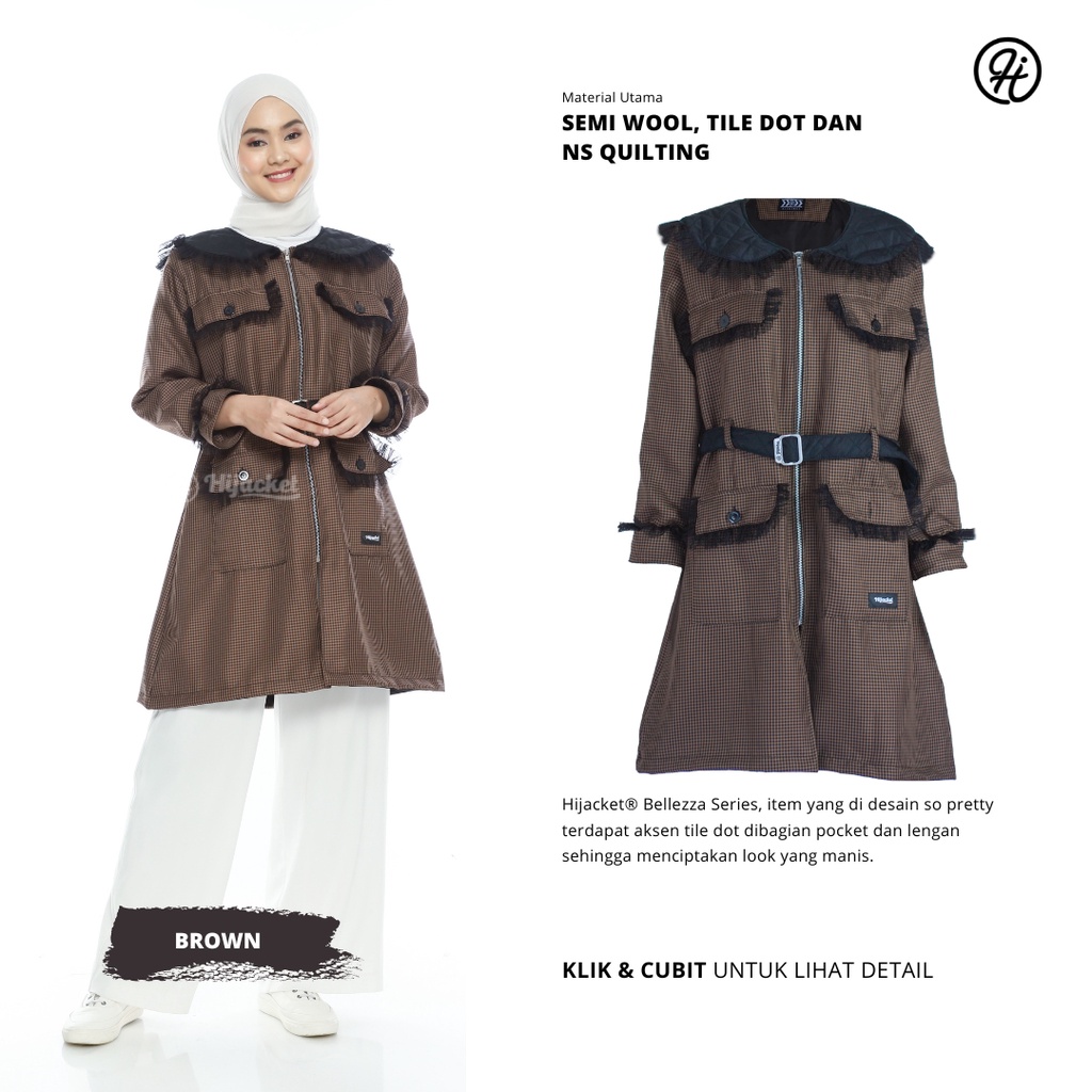 Baru ✅ Hijacket Bellezza - Jaket Wanita Muslimah Original For Hijaber