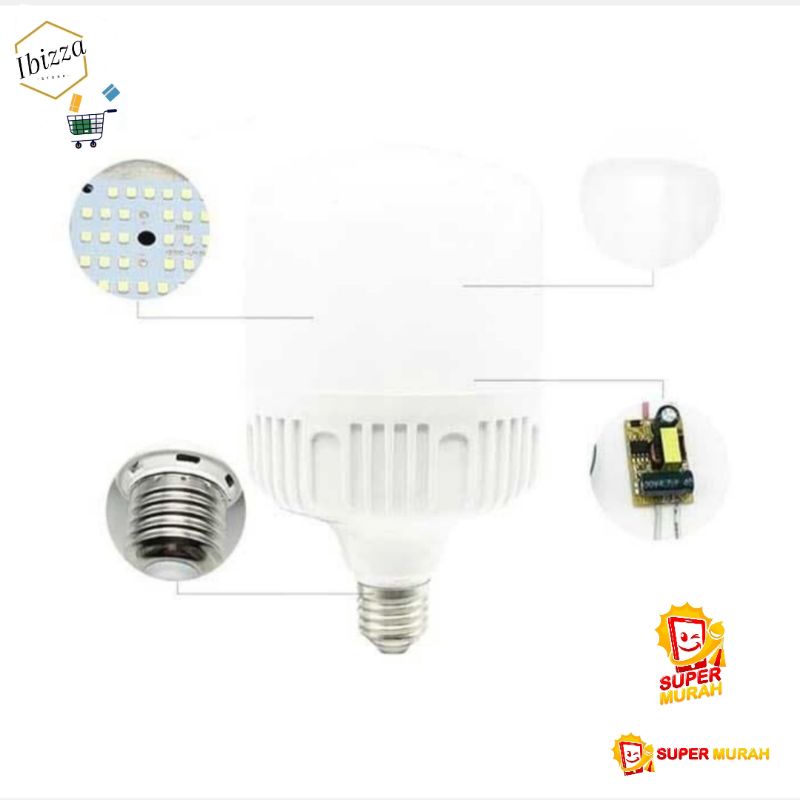 Lampu LED Bulb Jumbo Tabung 5W 10W 15W 20W 30W 40W Kapsul Super Terang Putih