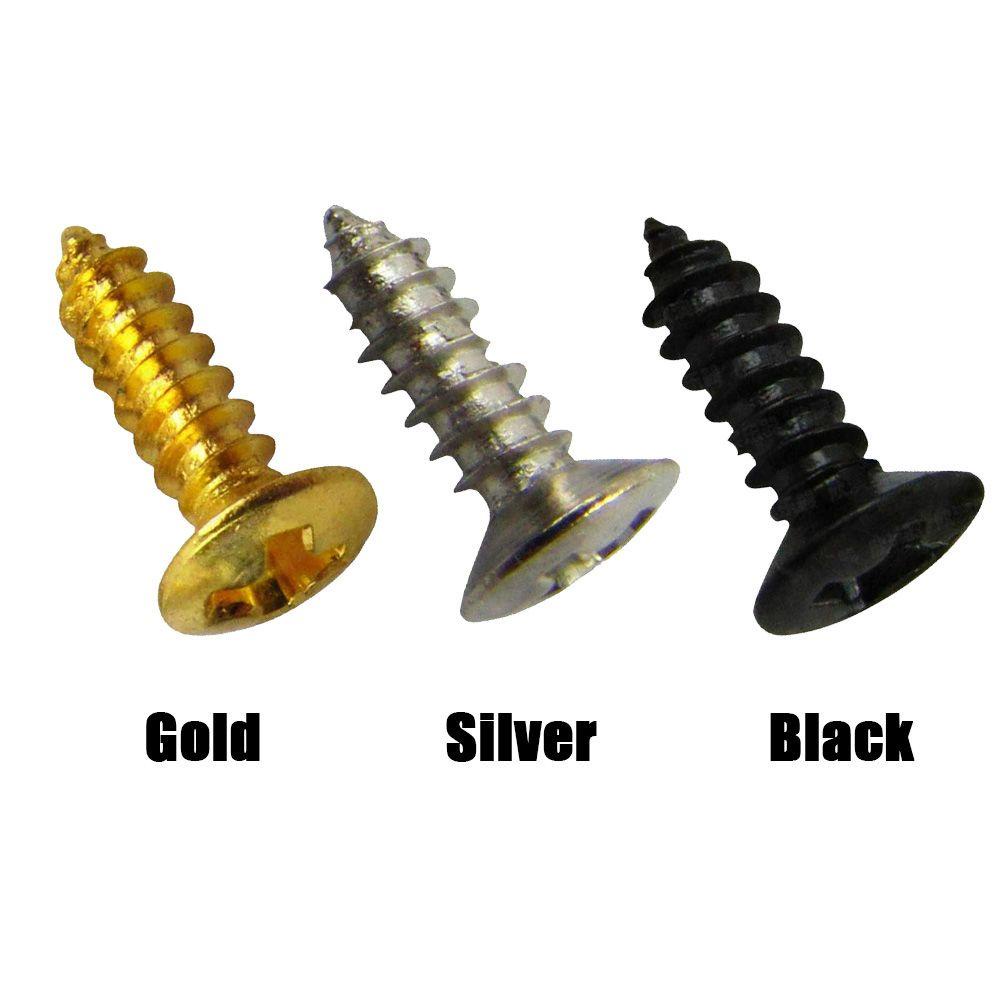 Nanas 50pcs/set Sekrup Pickguard Gitar Emas Hitam Perak Luthier Alat DIY Aksesoris Gitar