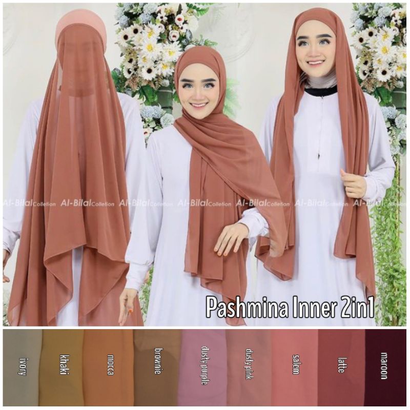 JILBAB/HIJAB PASHMINA INNER 2 in 1