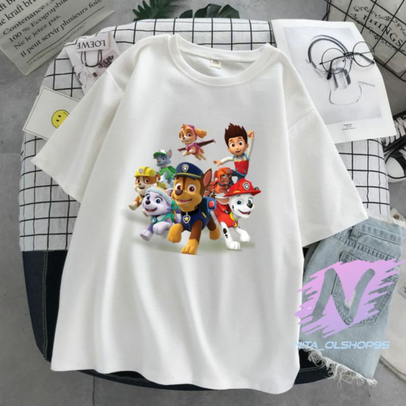 kaos pawpatrol baju kaos anak PAWPATROL animasi