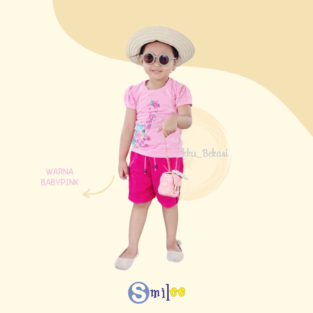 Setelan Anak Cewe Babypink Jerapah Size 1-3tahun Murah