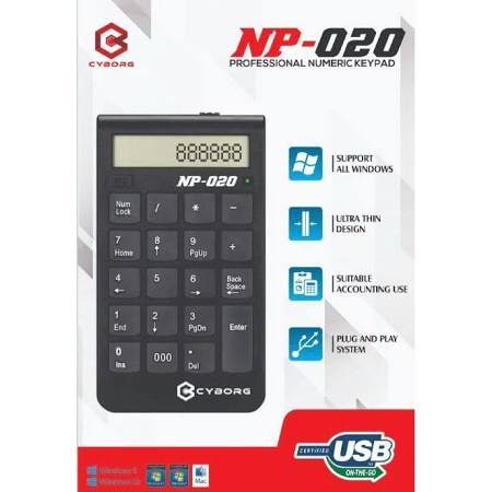 

Numeric Pad CYBORG NP-02 Bisa jadi kalkulator (ada layar)