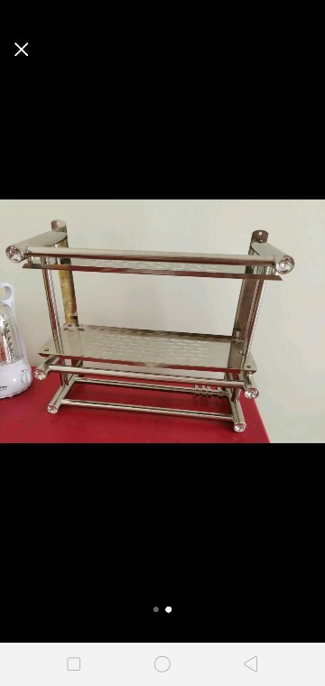 Rak Kamar Mandi Rak Toilet Rak Wc 2 Tingkat Tempel Atau Gantung Rak Dapur Stainless Steel Rak Toilet