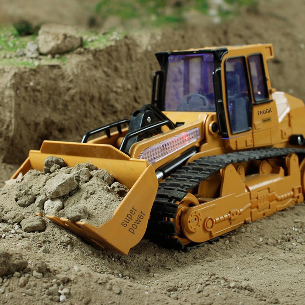 1 12 RC Excavator Sekop Remote  Control  Konstruksi  Buldoser 