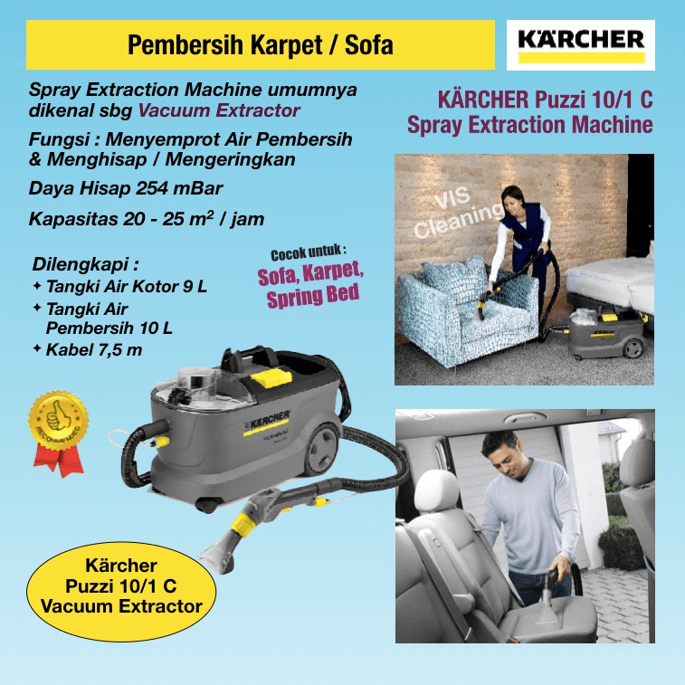 Spray Extraction Cleaner Karcher Puzzi 10/1 (Vacuum Extractor)