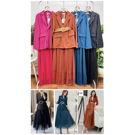 Set Blazer + Rok Tutu import Grosir Pgmta Kode 882 serian isi 4 pcs x 195.000