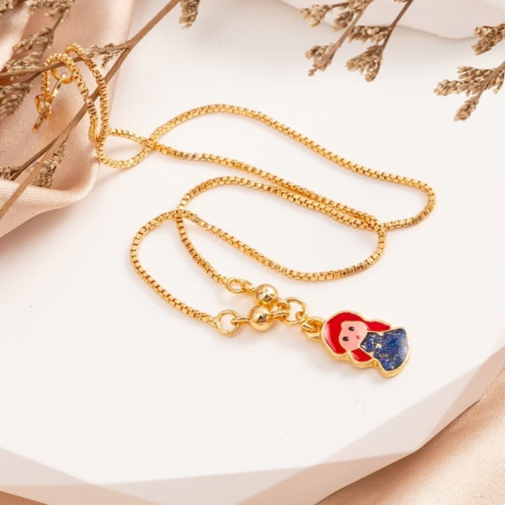 Kalung Anak Perempuan Unicorn Lucu Kalung Anak Karakter Lapis Emas Gold Anti Karat