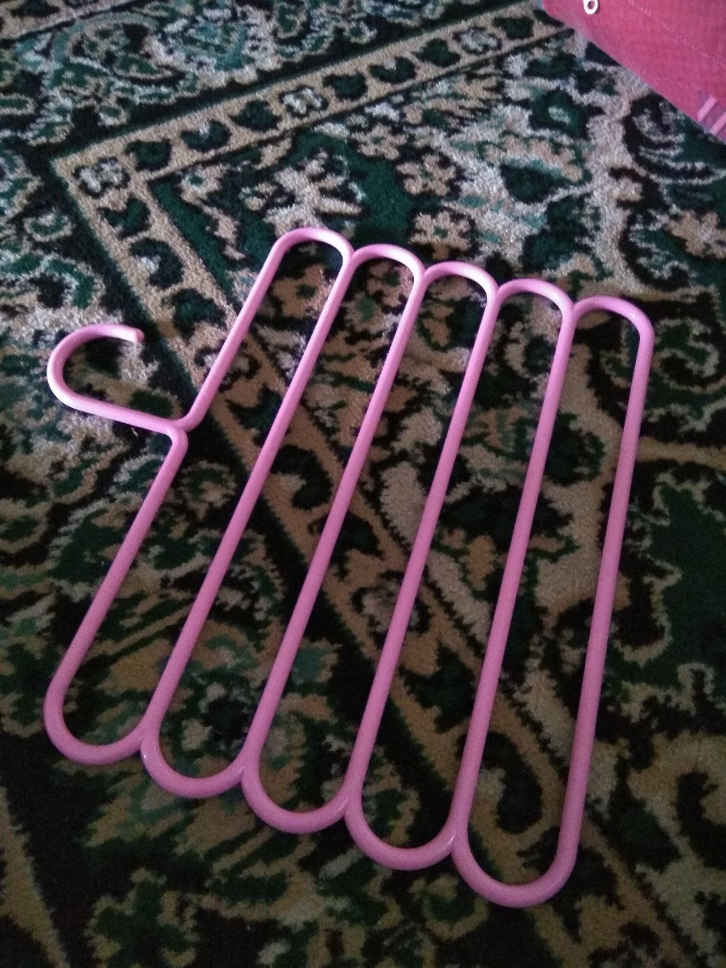 Hanger Susun 5 Laundry Gantungan Multifungsi Scarf - Merah Muda