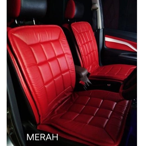 ALAS DUDUK JOK MOBIL SANDARAN JOK EMPUK WATER PROOP BAHAN PREMIUM LEATHER EMPUK DAN MEWAH MOTIP KOTAK PERSEGI