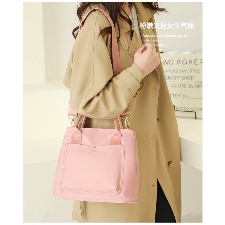 BJ15527 - BLACK/KHAKI/PINK - TAS TOTE BAG WANITA FASHION IMPORT MODIS ELEGAN TERMURAH TERLARIS TERBARU BAGSTORE JAKARTA TAS BATAM EL5527