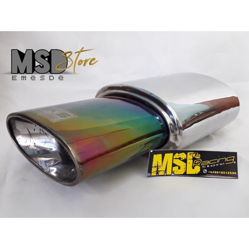 Knalpot mobil HKS OVAL / GEPENG untuk semua jenis mobil suara bass kalem