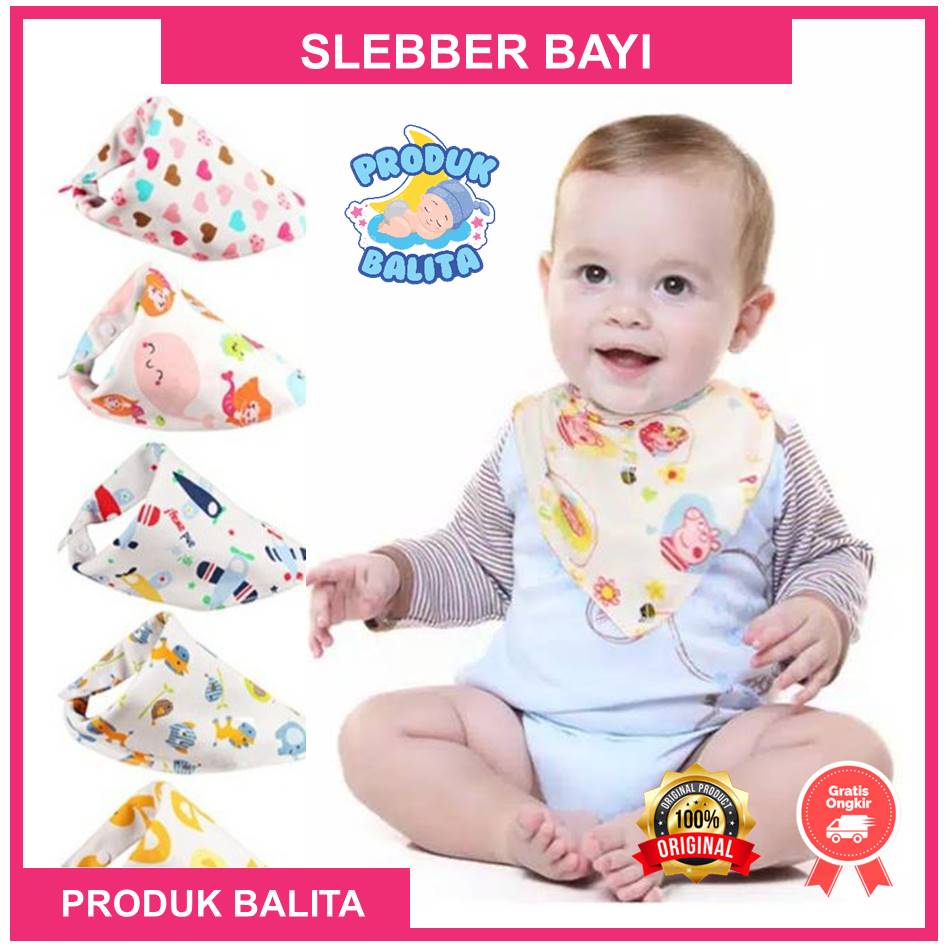 Slebber Bayi Segitiga Celemek Makan Bayi Handuk Air Liur Tatak Iler