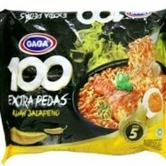 

GAGA MIE 100 EX PEDAS KUAH JALAPENO LEVEL5