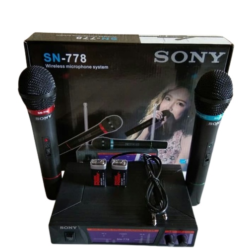 Microphone Wireless SONY SN-778 Mic Double Wireless