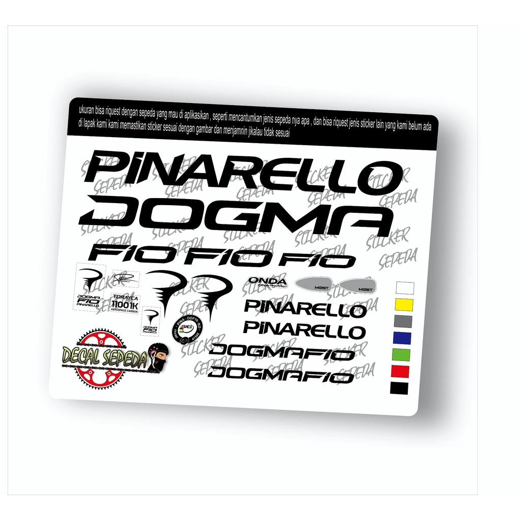 decal sepeda dogma pinarello  - sticker sepeda dogma pinarello full cutting