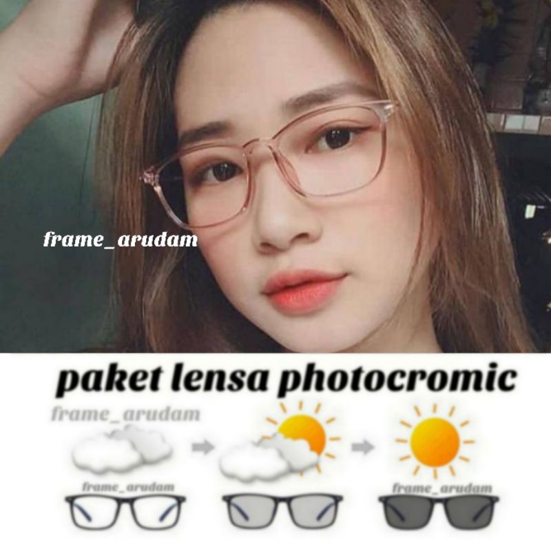 KACAMATA21351 PHOTOCROMIC | frame antiradiasi | kacamata fashion | kacamata wanita | kacamata pria 2