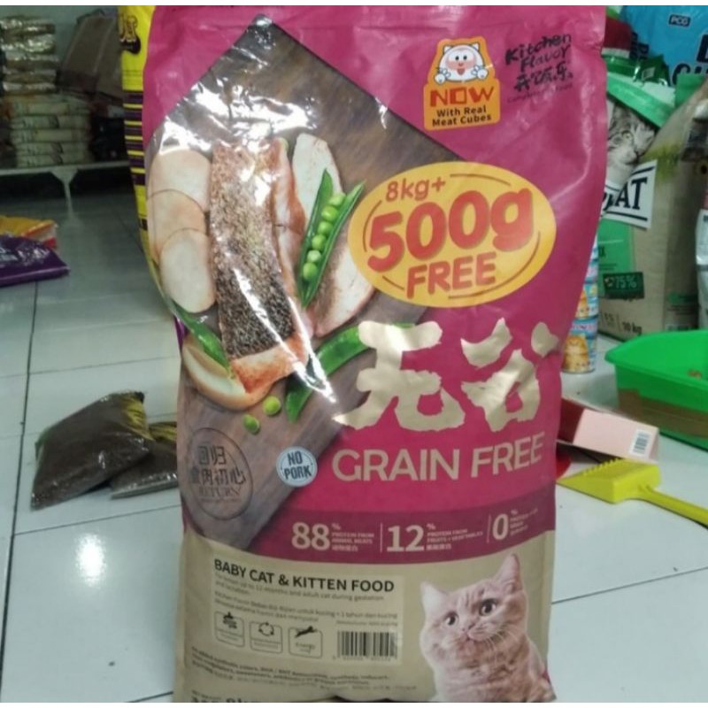 Grab Gojek Only kf kitchen flavor baby cat &amp; kitchen food 8 kg