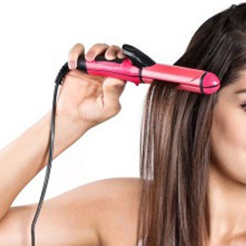 Catok Catokkan Rambut 2 in 1 Nova NHC-2009 Meluruskan dan Keriting Rambut Hair Straightener