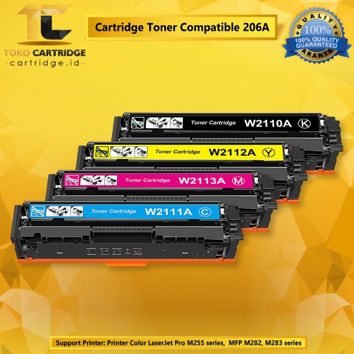 Cartridge Toner Compatible 206A W2110A W2111A W2112A W2113A M255 M282