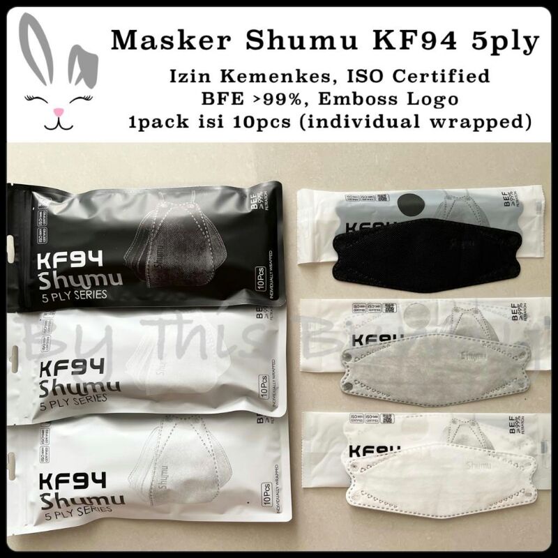 Masker Shumu KF94 5 ply single pack premium individual pack isi 10 pcs