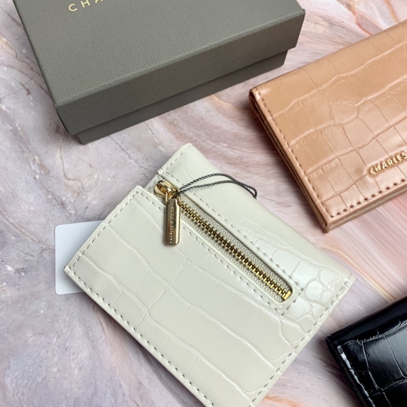 (PREMIUM 1:1) CK Croc-Effect Small Wallet