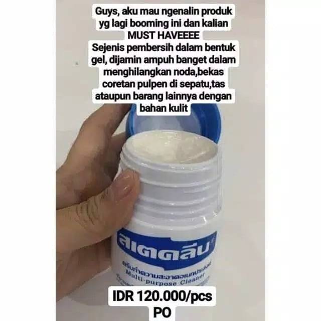 CREAM PEMBERSIH PERAWATAN CUCI SEPATU TAS SNEAKERS KULIT KANVAS IMPORT THAILAND MURAH BERSIH