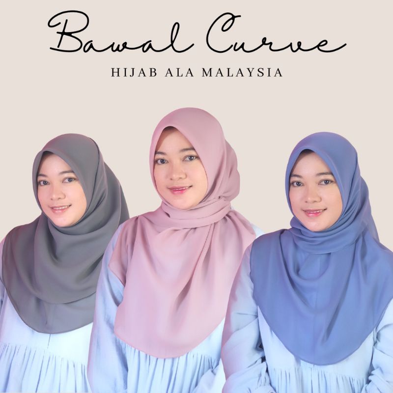 BAWAL MALAYSIA POLYCOTTON HIJAB BAWAL
