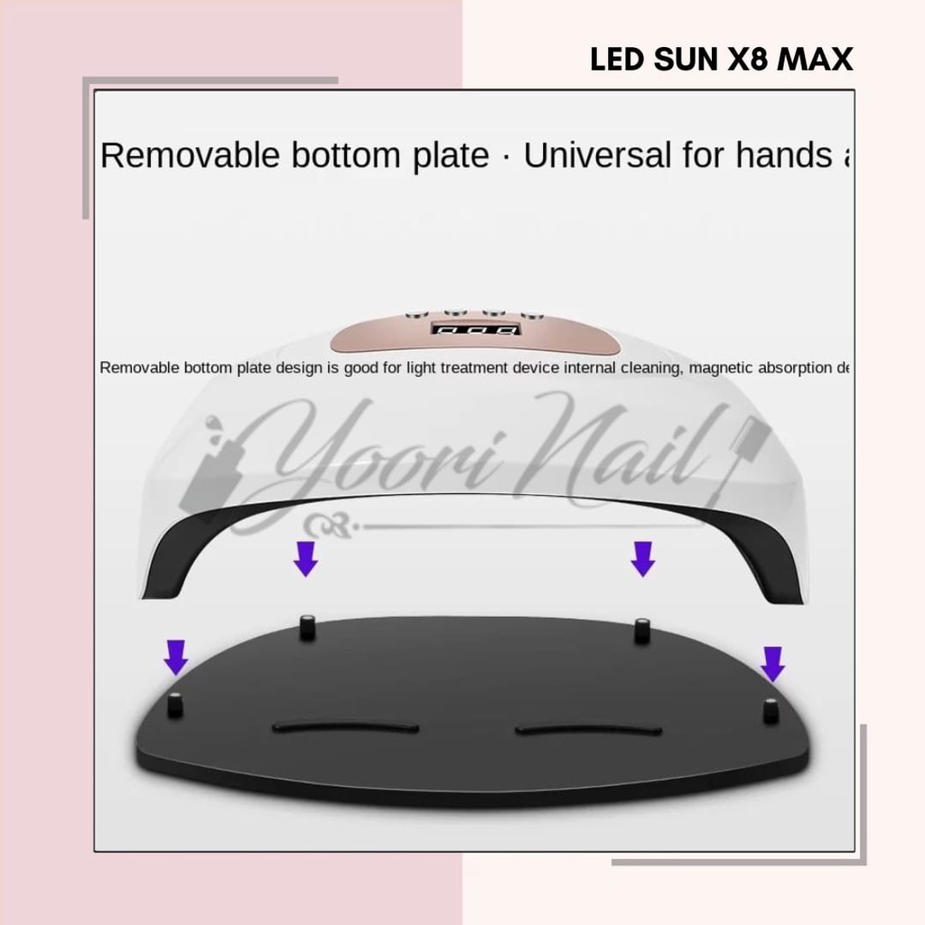 LED SUN X8 MAX uv led nail dryer pengering kutek gel led lamp