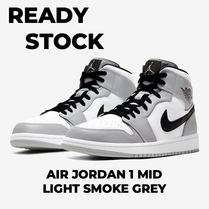 Nike Air Jordan 1 Mid Light Smoke Grey