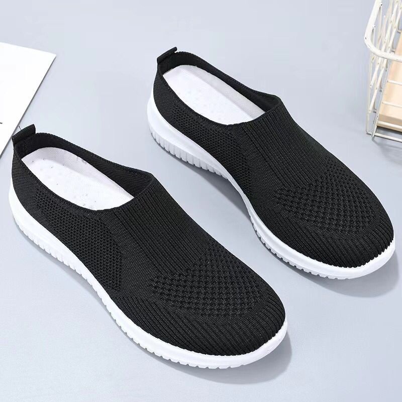 Permata  Sandal Slip On Flyknit Wanita 882 Sandal Selop Nyaman Shoes Women Import