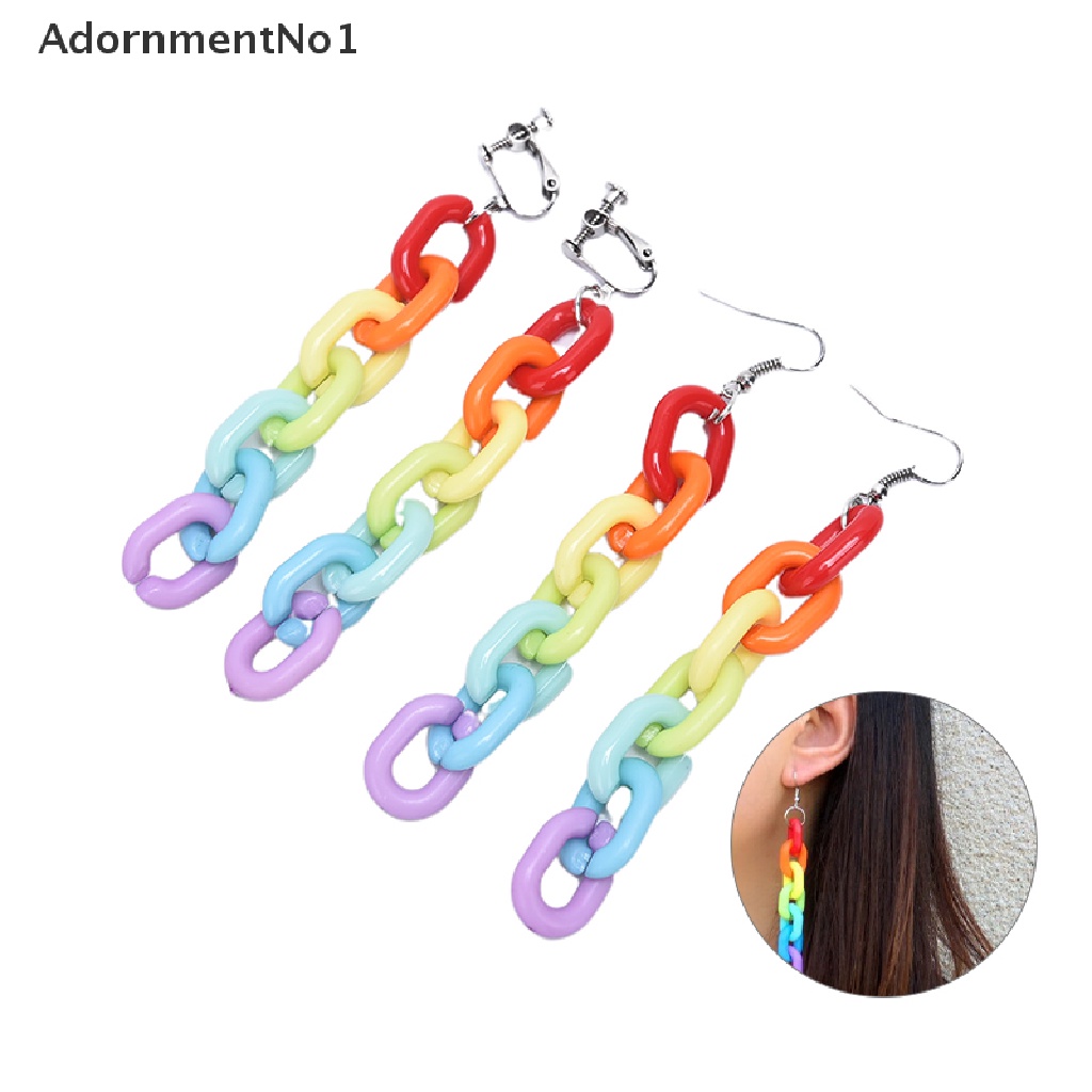 (AdornmentNo1) Anting Tusuk Gantung Statement Wanita Bahan Akrilik Warna Warni Untuk Hadiah