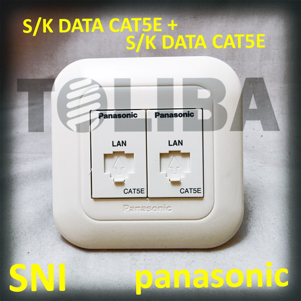 stop kontak s/k data / 2 stopkontak data cat5e 8p 8c ib panasonic rj45